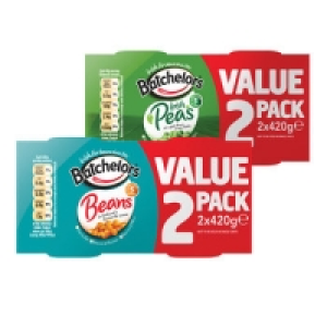 Batchelors Irish Peas/Baked Beans 2 Pack/Easy Peasy Snap Pot