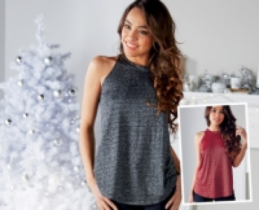 Ladies Sparkly Halter Top