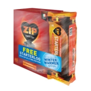 Zip Block Firelighter 60 Pack + Free Zip Starterlog