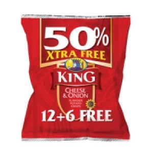 King Cheese & Onion 12 Pack +50% Extra