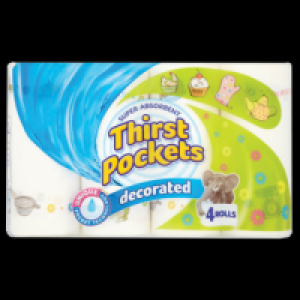 Thirst Pockets Decorated 4 Roll 3.00&nbsp;&euro;