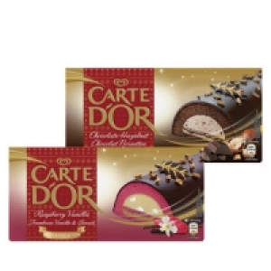Carte DOr Raspberry/Vanilla/ Chocolate Hazelnut Log 900ml