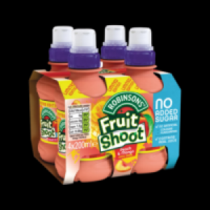 Robinsons Fruit Shoot Peach & Mango Bottle Pack 4 x 200ml