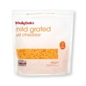 Daily Basics Grated Red Cheddar 500g