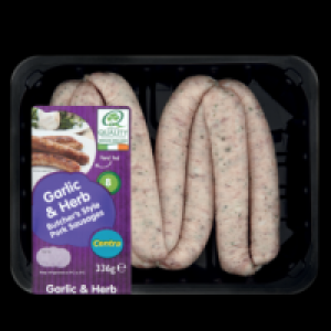 Centra Garlic & Herb Sausages 8s 336g