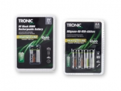TRONIC® Rechargeable Batteries