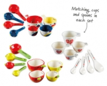 Ceramic Novelty Measuring Cups and Spoons Set
