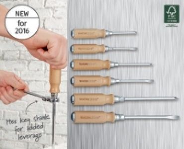 Wooden Handle Screwdriver Set