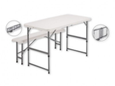FLORABEST® Folding Table 118 x 61 x 54-73.5cm