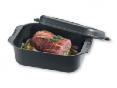 ERNESTO® 6.5L Cast Aluminium Roasting Dish with Lid 42 x 25.