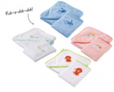 Aldi  Hooded Baby Towel with Wash Mitt