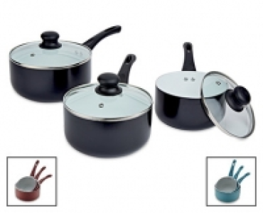3 Piece Ceramic Coated Pan Set