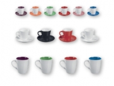 ERNESTO® Espresso Cups with Saucers/ Cappuccino Cups with Sa