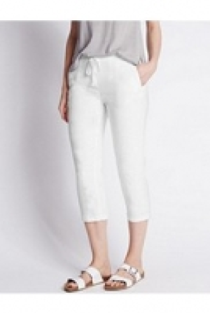 Linen Blend Cropped Trousers 22.00 €