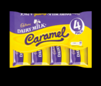 Cadbury Dairy Milk Caramel Chocolate Bar 4pk