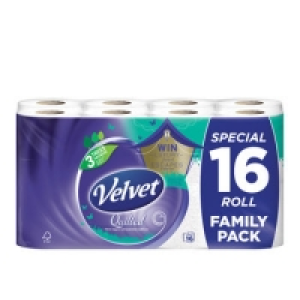 Velvet Quilted Toilet Tissue White 16 Pack