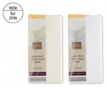 Cotton Rich Fitted Sheets Double135 x 190 x 25cm