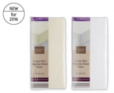 Cotton Rich Fitted Sheets King150 x 200 x 25cm