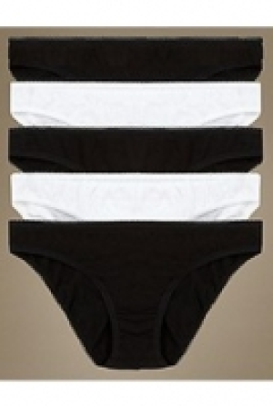 5 Pack Pure Cotton Bikini Knickers 7.00 €