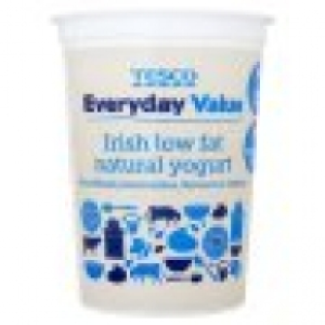 Tesco Everyday Value Low Fat Natural Yoghurt 500G