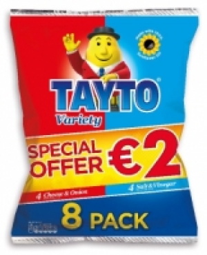 Mace Tayto Tayto Cheese&Onion Flavour Potato Crisps/Variety Pack Crisps