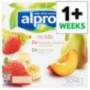 Alpro Strawberry And Peach Yoghurt Alternative 4 X 125G 2.10&nbsp;&euro;