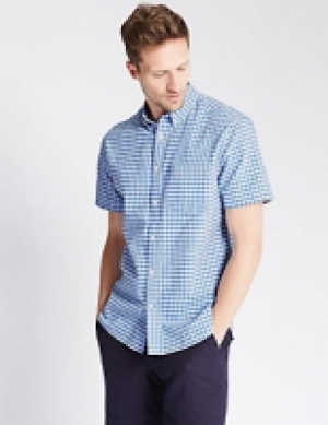 Pure Cotton Oxford Checked Shirt 24.00 €