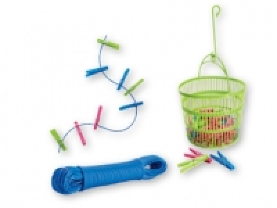 AQUAPUR® Clothes Pegs/ Clothes Line/Basket