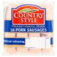 Tesco  Country Style Pork Sausages 454G