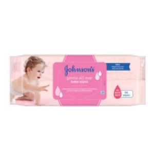 Johnsons Baby Wipes Gentle All Over 56pce