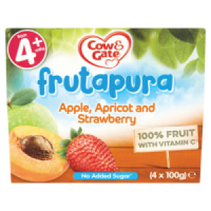 Cow & Gate Frutapura Fruit Pots Apple/Apricot/Strawberry 4 x