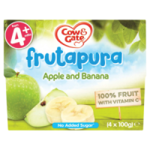 Cow & Gate Frutapura Fruit Pots Apple and Banana 4 x 100g