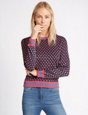 Heart Print Round Neck Jumper 40.00 €