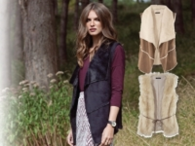 ESMARA® Ladies Faux Fur Gilet