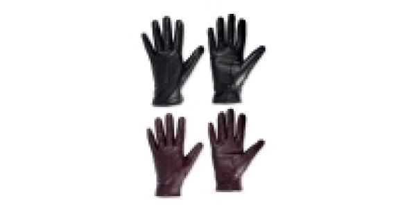 Ladies Seam Detail Leather Gloves