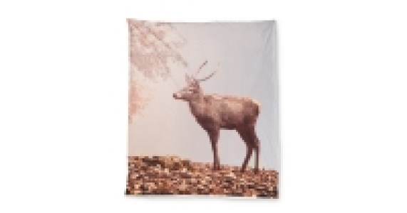 Stag Print Sherpa Fleece