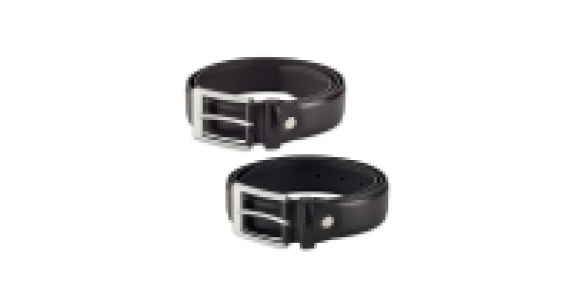 Mens Silver Buckle Leather Belt