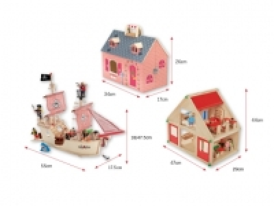 PLAYTIVE JUNIOR® Kids Wooden Playhouse/ Pirate Ship