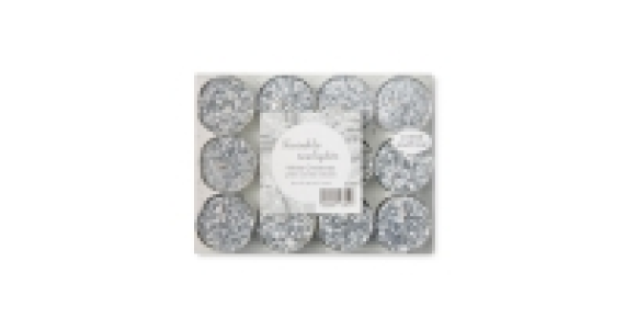 White Christmas Glitter Tealights