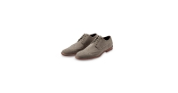 Mens Grey Suedette Brouges