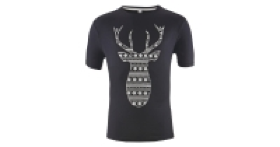 Mens Stag Head Christmas T - Shirt