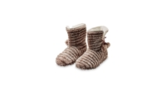 Ladies Brown Tiered Slipper Boots 7.99 €
