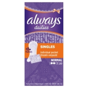 Always Dailies Folded & Wrapped Normal (20 Piece)