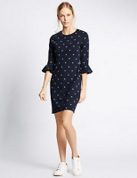 Marks and Spencer  Frilled Cuff 3/4 Sleeve Swing Dress