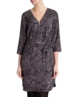 Zip Front Printed Dress