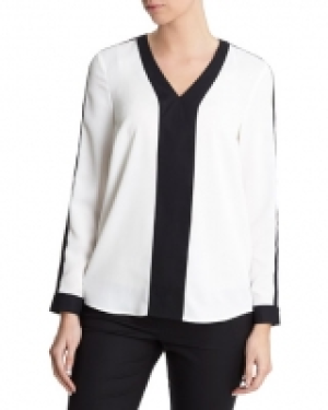 Tipped Sleeve Blouse
