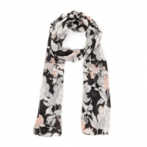 Dark Floral Scarf