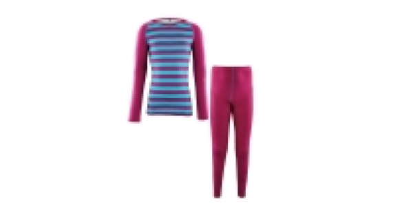 Aldi  Girls Berry Striped Base Layer Set