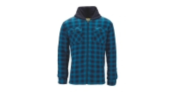 Aldi  Blue Checked Sherpa Lined Shirt