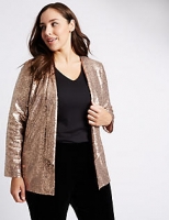 Marks and Spencer  PETITE Long Sleeve Sequin Jacket